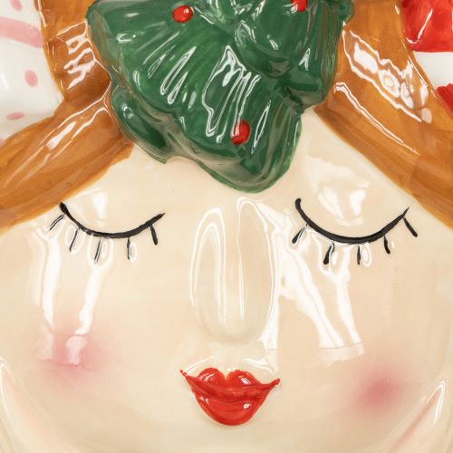 gjenstander Plantehode keramisk jente dekorativ blomsterkrukke jul H17cm