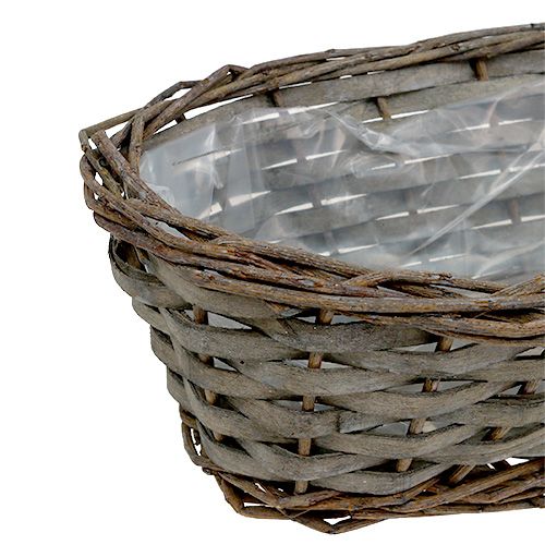 Floristik24 Plantekurv oval grå 30cm x 15cm x 10cm 1p