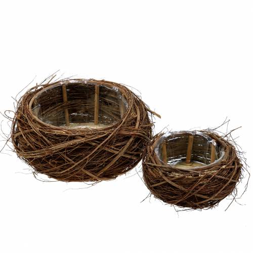 Plantekurv vinranker og kvister naturlig Ø37 / 28cm, sett med 2