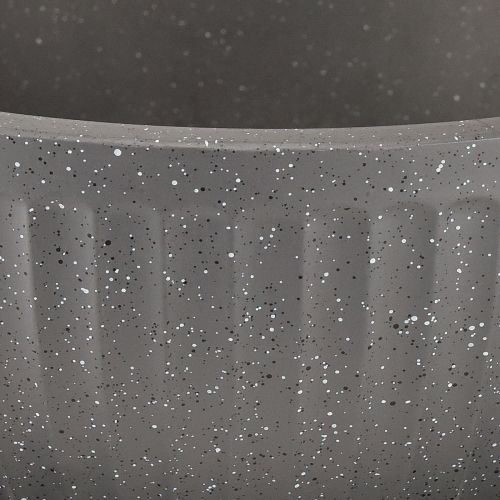 gjenstander Blomsterpotte i plast med riller antrasitt Ø30 cm