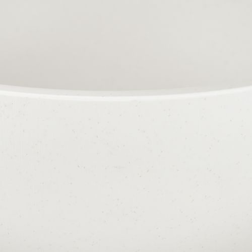 gjenstander Blomsterpotte plast rund skål hvit Ø25cm H12cm