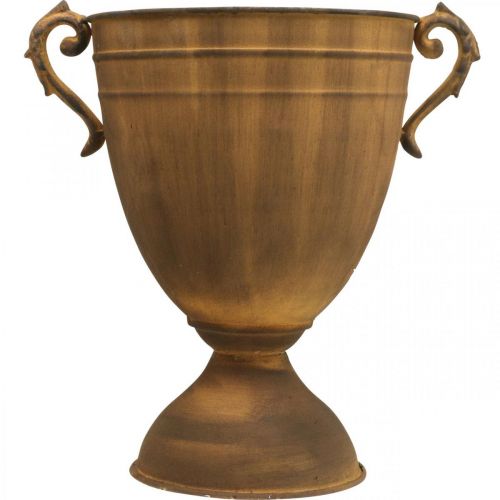 Plantepotte rust look kopp vase metall Ø22,5cm H32,5cm | Floristik24.no