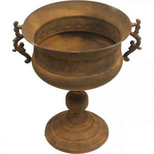 Floristik24 Plantekar rust look kopp vase stor metall Ø29cm H39cm