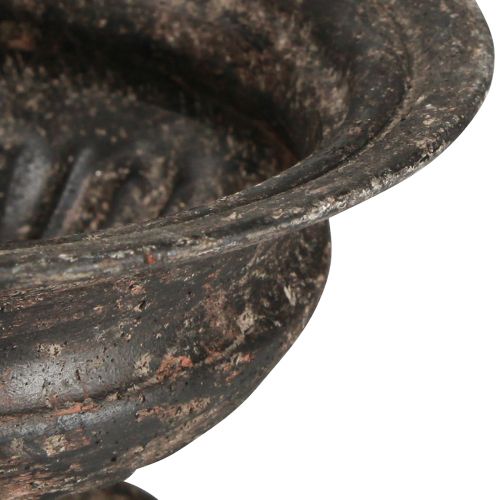Floristik24 Plantekopp Kalk Antikk Look Sort Brun Ø20cm H15cm