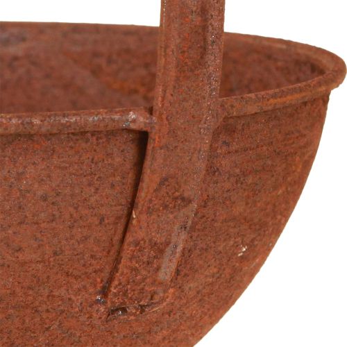 Floristik24 Planteskål hengende kjøkkenpynt sparkel rust Ø16,5cm 2stk