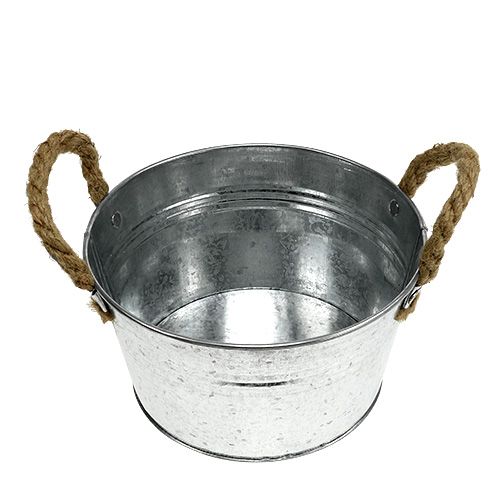 Floristik24 Planterskål laget av sølvplate Ø18cm H10cm