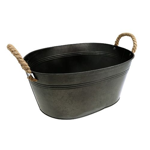 Floristik24 Planteskål oval antikk 40 x 29cm H18cm 1p