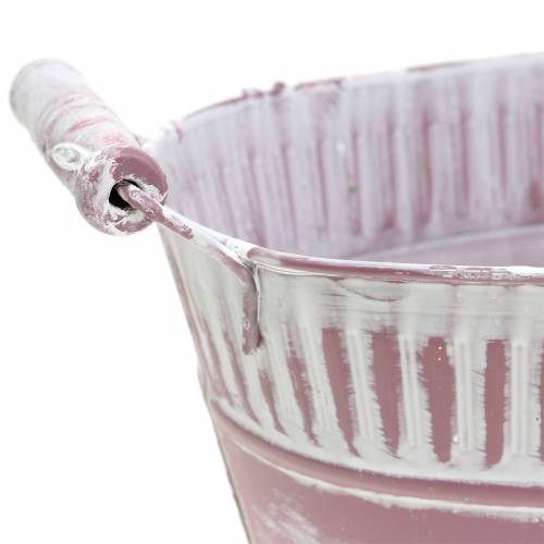 Floristik24 Planteskål oval lilla hvitvasket 28cm x 17cm H12cm