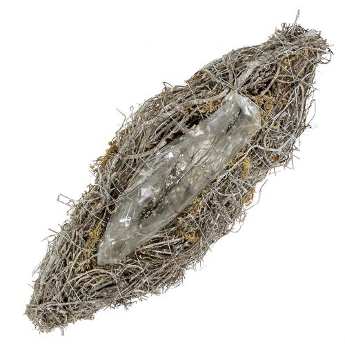 Floristik24 Planteskip laget av vintreet hvitvasket 40cm x 13cm
