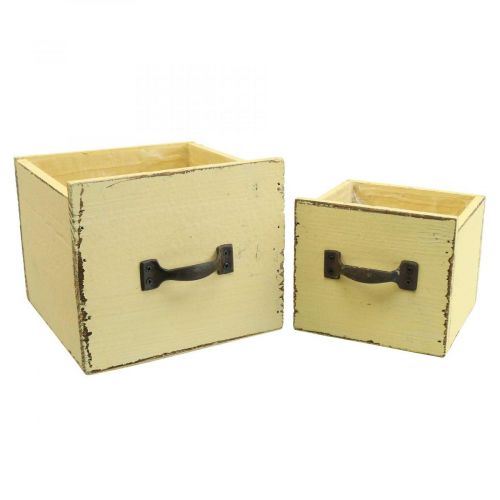 Floristik24 Planteskuff plantekasse tregul 12,5/16cm sett med 2 stk