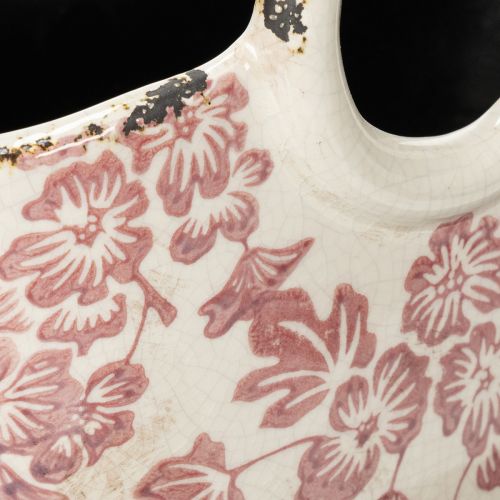 gjenstander Dekorativ blomsterpotte med håndtak, blomster, 21 cm