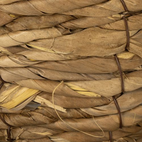 gjenstander Plantekopp med skål, liten plantekurv av strå, Ø17 cm H13 cm