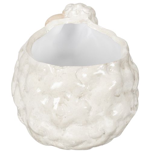 gjenstander Sauformet keramisk blomsterpotte, dekorativ planteskål for hage og hjem, 2 stk.