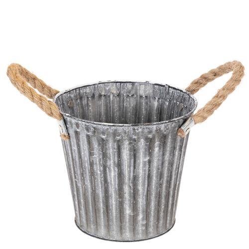 Metallblomsterpotte, dekorativ potte med håndtak, blomsterpotte, cachepot Ø16,5 cm kjøpe | Floristik24.no