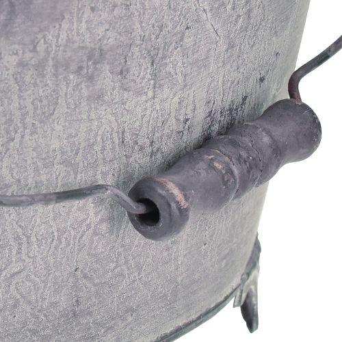 Floristik24 Plantebrett planter metall blomsterpotte lilla hvit H16,5cm