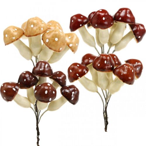 Floristik24 Sopp assortert 3cm x 5cm på wire 48 stk