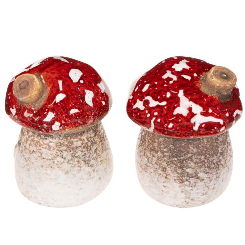 Sopphusdekorasjon Miniatyr Fluesopp 6 cm 2 stk | Floristik24.no