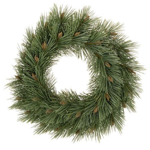 Kunstig krans av furukvistar med små kongler, 40 cm
