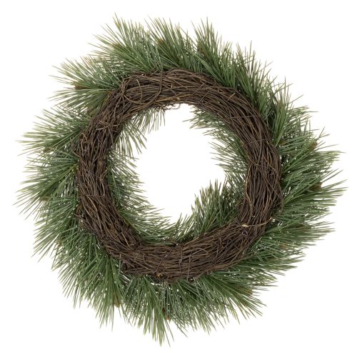 Kunstig krans av furukvistar med små kongler, 40 cm | Floristik24.no