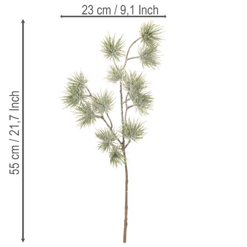 Kunstig grangren, stor furukren til vinterdekorasjon, 55 cm, 3 stk. | Floristik24.no