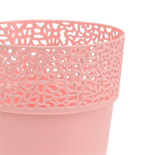 Floristik24 Plastkasse rosa Ø14,5cm H15,5cm 1 stk