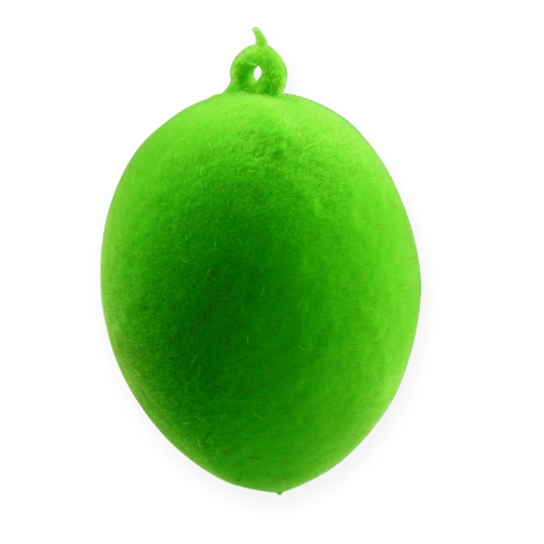 Floristik24 Dekoregg til oppheng av flokkede fargerike påskeegg 6cm 18 stk