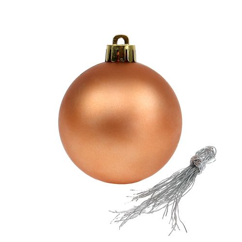 Floristik24 Plastkulemiks i brun, kobber Ø6cm 30stk