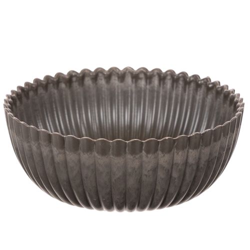 Ribbet bolle, antrasitt, dekorativ bolle, rund, 15 cm, 2 stk. kjøpe | Floristik24.no