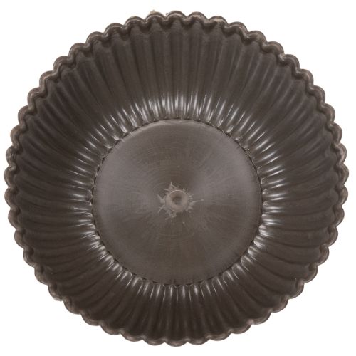 Ribbet bolle, antrasitt, dekorativ bolle, rund, 15 cm, 2 stk. | Floristik24.no