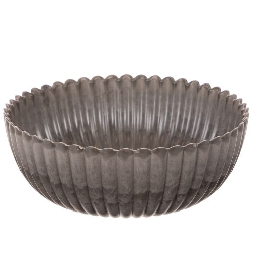 Rund, rillet skål, dekorativ beholder for blomsteroppsatser, 20 cm, 2 stk. kjøpe | Floristik24.no