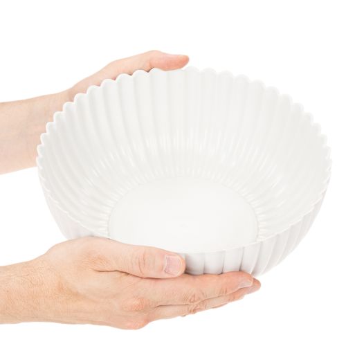 Dekorativ bolle, ribbet, stor størrelse 25 cm | Floristik24.no