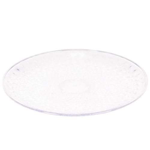 Dekorativ gjennomsiktig rund bolle med fot, 32 cm | Floristik24.no