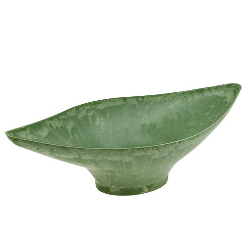 Floristik24 Plastskål oval 34cm x 17,5cm H10cm grønn, 1p
