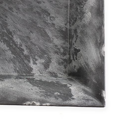 Floristik24 Firkantet plastplate antrasitt 31cm x 31cm
