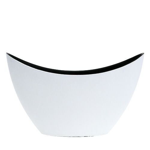 Floristik24 Plastbåt hvit 20cm x 9cm H12cm