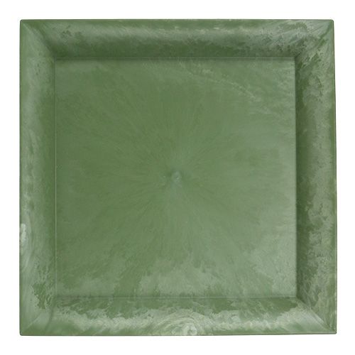 Floristik24 Plastplate grønn firkant 26cm x 26cm