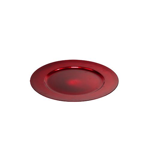 Floristik24 Plastplate rød Ø17cm 10 stk