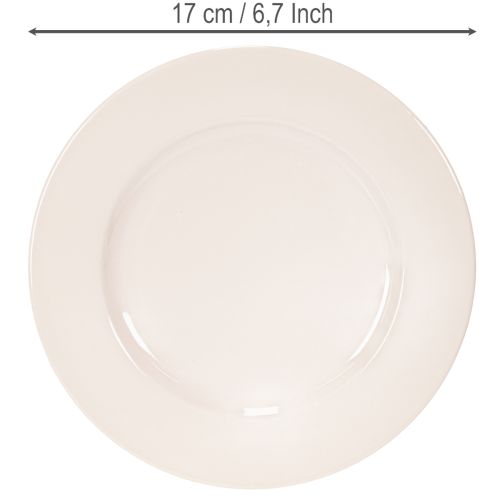 Runde, enkle tallerkener til pynt og små oppsatser, 17 cm, 6 deler | Floristik24.no