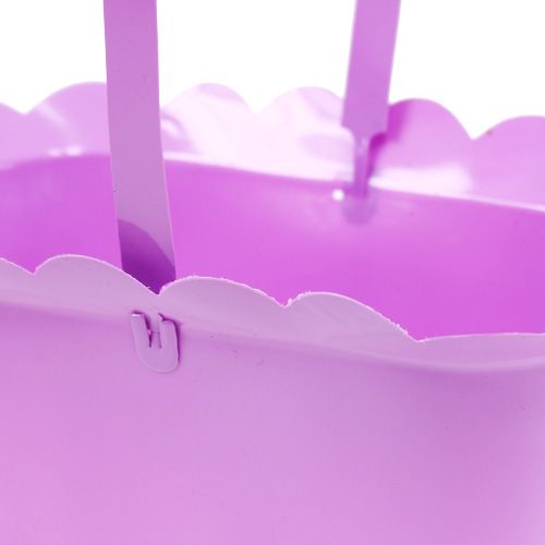 Floristik24 Plastpotte oval med håndtak flerfarget 21,5cm x 11cm 10stk