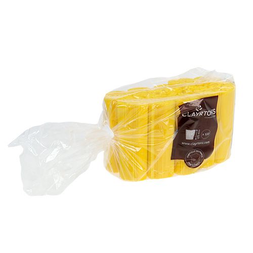 gjenstander Plisserte mansjetter gul 12,5cm 100 stk