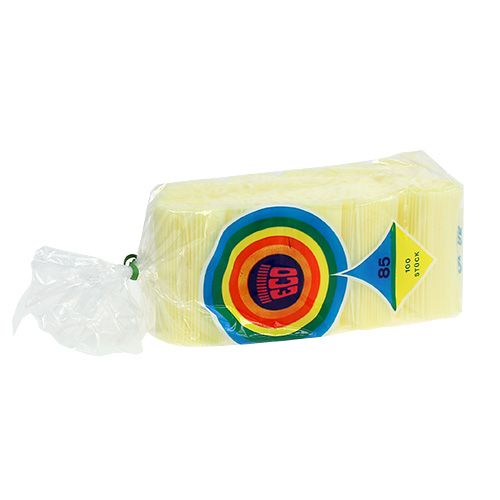 Floristik24 Plisserte mansjetter lys gul 8,5 cm 100p.