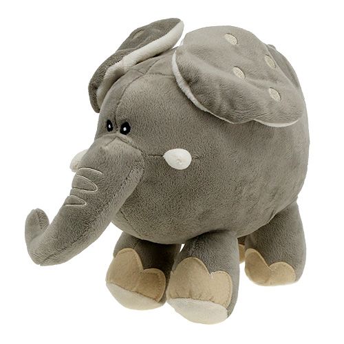 Floristik24 Plysj elefant 35cm grå