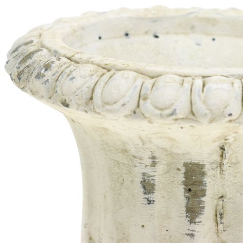 Floristik24 Kopp antikk stein støpt creme Ø9cm H12cm 2stk