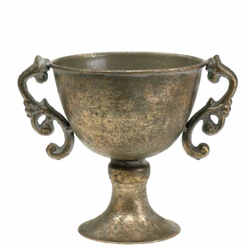 Floristik24 Metallkopp antikk gull Ø14cm H16cm