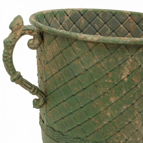 Floristik24 Metallbeger for beplantning, beger med håndtak, planter Ø25cm H43cm