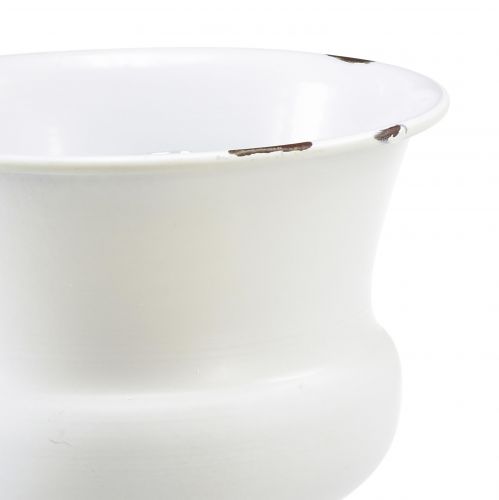 gjenstander Kopp vase dekorativ kopp hvit rust Ø13,5cm H15cm Shabby Chic
