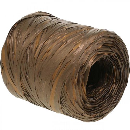 gjenstander Raffia bånd brunt tofarget gavebånd dekorativt bånd 200m