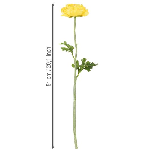 gjenstander Kunstig ranunkel som enkeltblomst for elegant og vedlikeholdsvennlig dekorasjon, 51 cm, 3 stk.