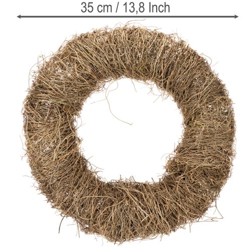 Krans av naturmateriale, naturlig dekorativ krans for DIY-prosjekter, 35 cm | Floristik24.no
