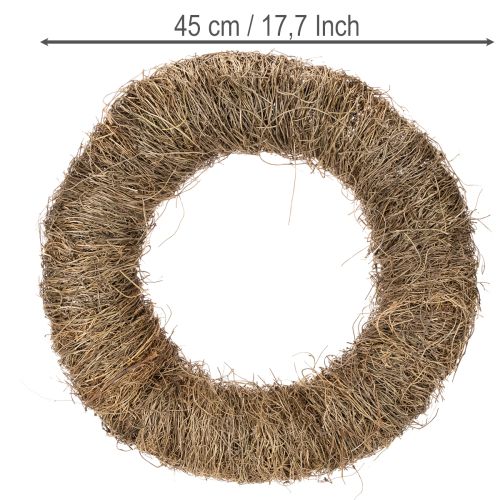 Vinrankekrans, ubehandlet, rund, naturlig krans for håndverk, 45 cm | Floristik24.no